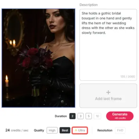 Volle Kontrolle über dein Goth-KI-Mädchen