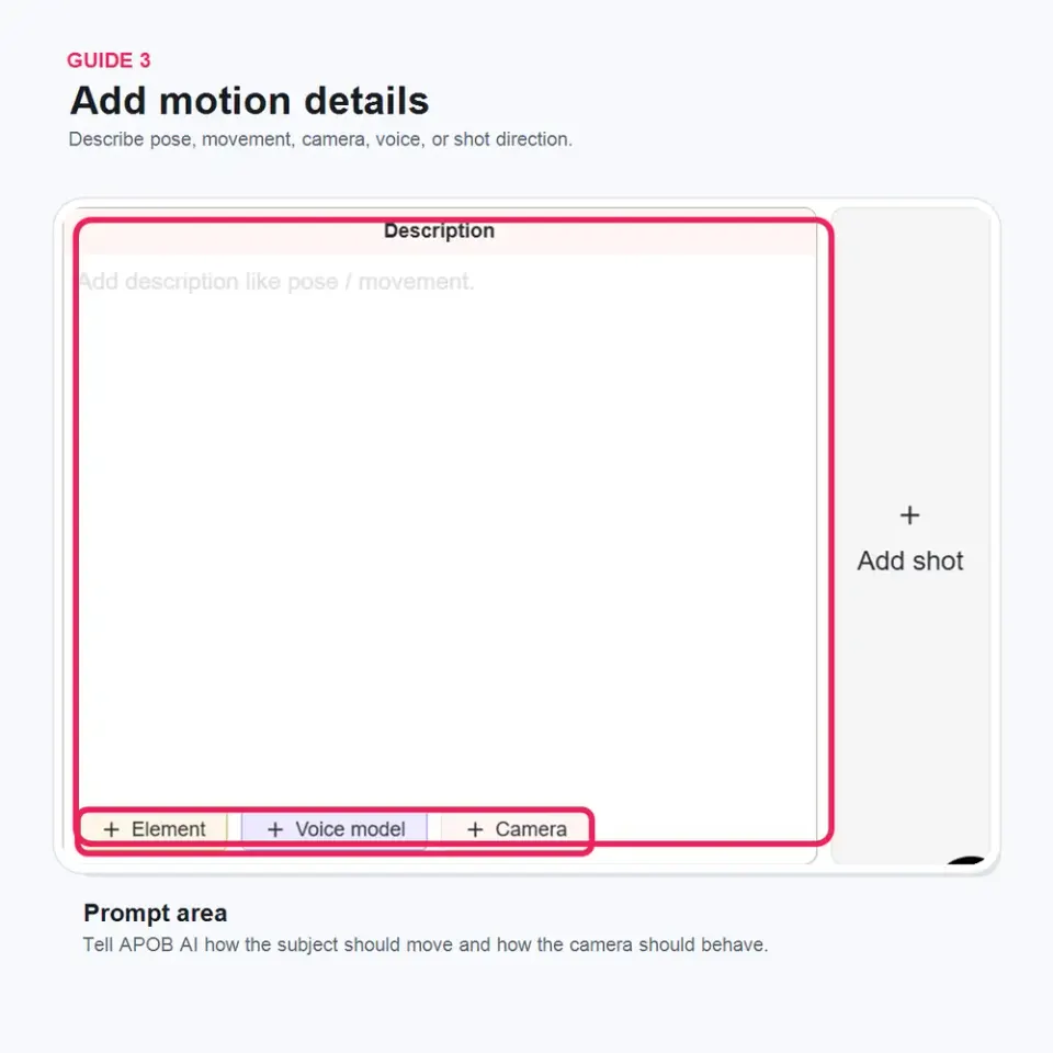 add motion directions