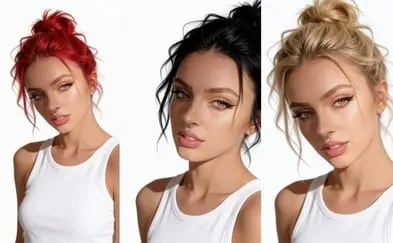 changer couleur cheveux avec IA