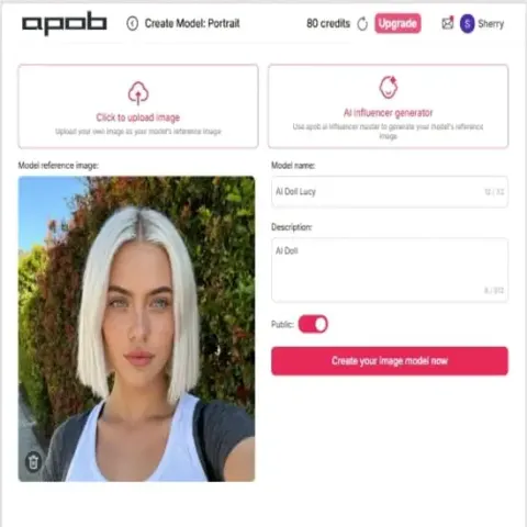 Étape de création de modèle d'IA pour un workflow de générateur de voix TikTok