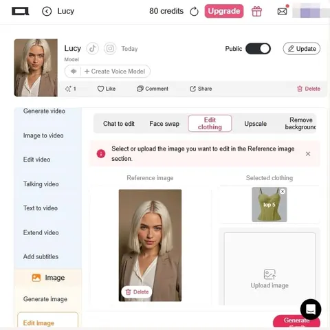 changeur de vêtements ai