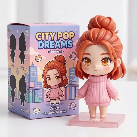 Anime-Mädchen-Blindbox-Stil