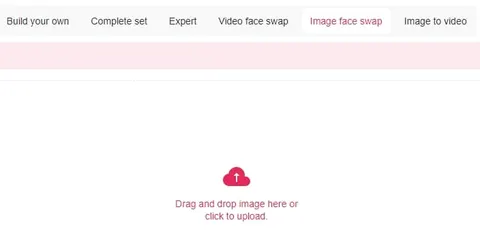 APOB AI face-swap editor with an image upload area