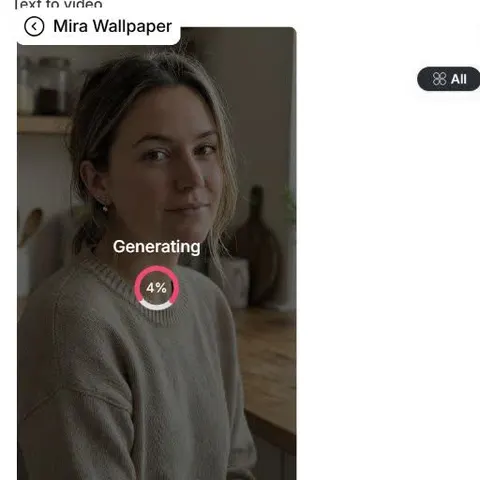 APOB AI Generation view rendering a vertical brainrot video from the tested prompt