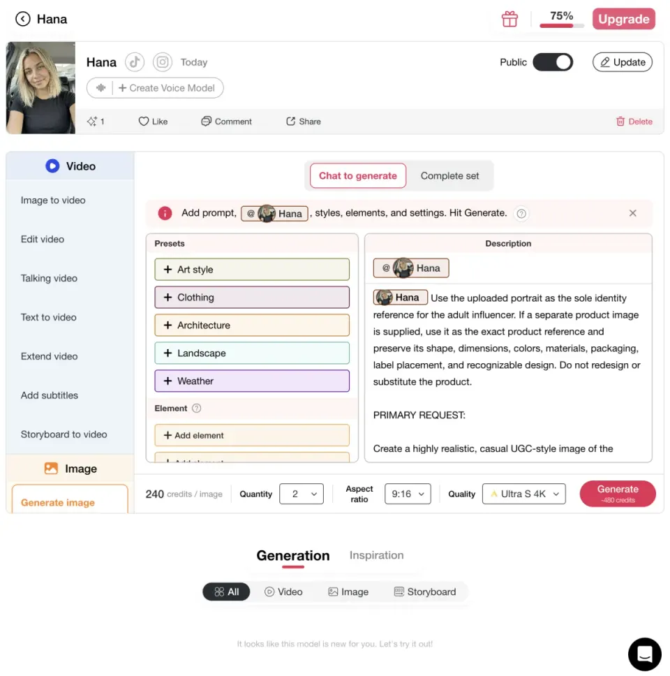 APOB AI – Schritt 2: Bild- oder Video-Workflow wählen