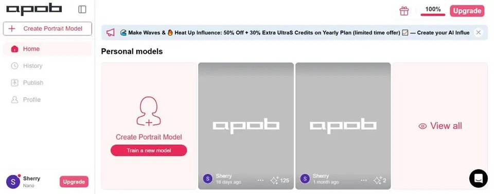 APOB AI Meme Generator workspace for choosing a character image