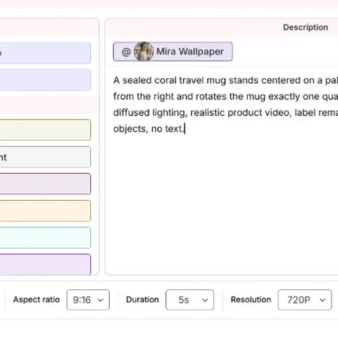 APOB AI text-to-video prompt workspace used to define a single Gen-3 Alpha shot goal