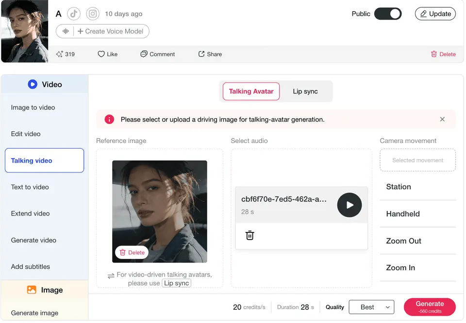 Processus APOB AI pour générer des clips de podcast avec un hôte avatar parlant