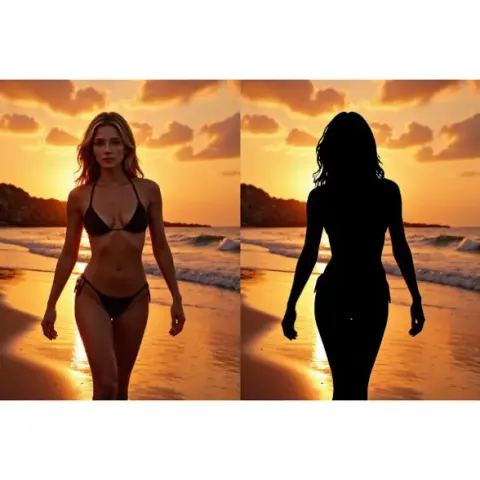 Comparaison avant et après à l'aide du créateur de silhouette