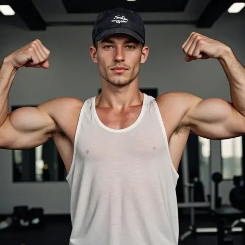 Garçon propre Bodybuilder IA