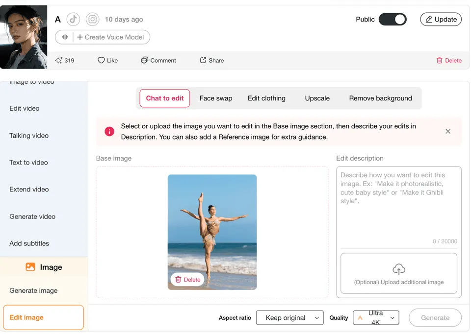 3. Solicite uma mudança precisa na cor da íris — Imagem da etapa no APOB AI