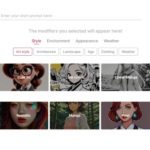choose the style in ai barbie generator