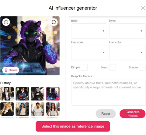 Erstelle ein kostenloses Furry-Profilbild