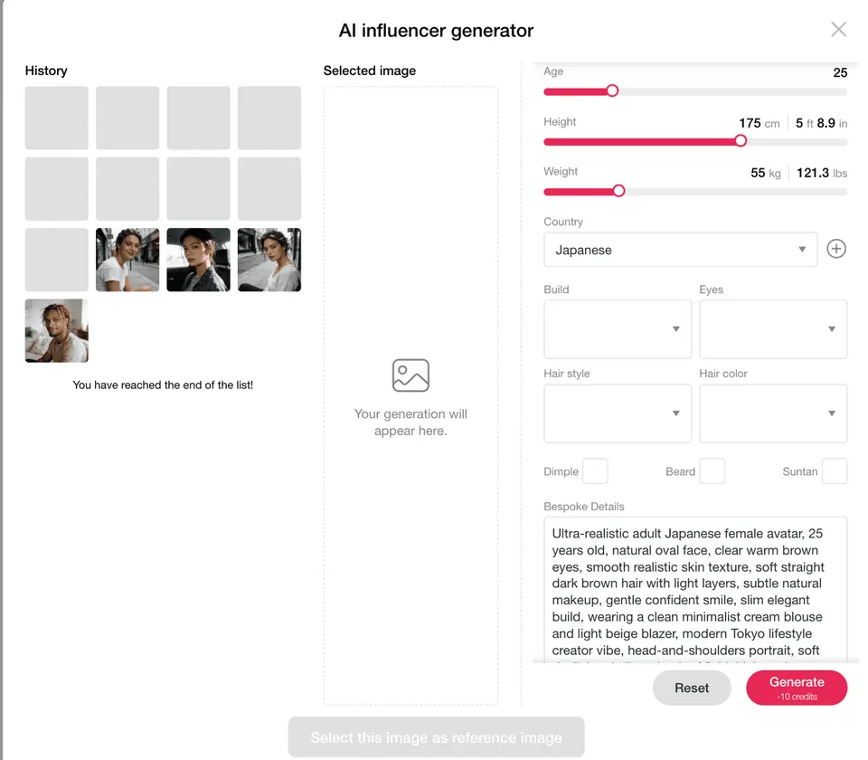 Créez un avatar japonais IA dans APOB AI pour Seedance Image to Video et la génération de vidéos d’avatar.