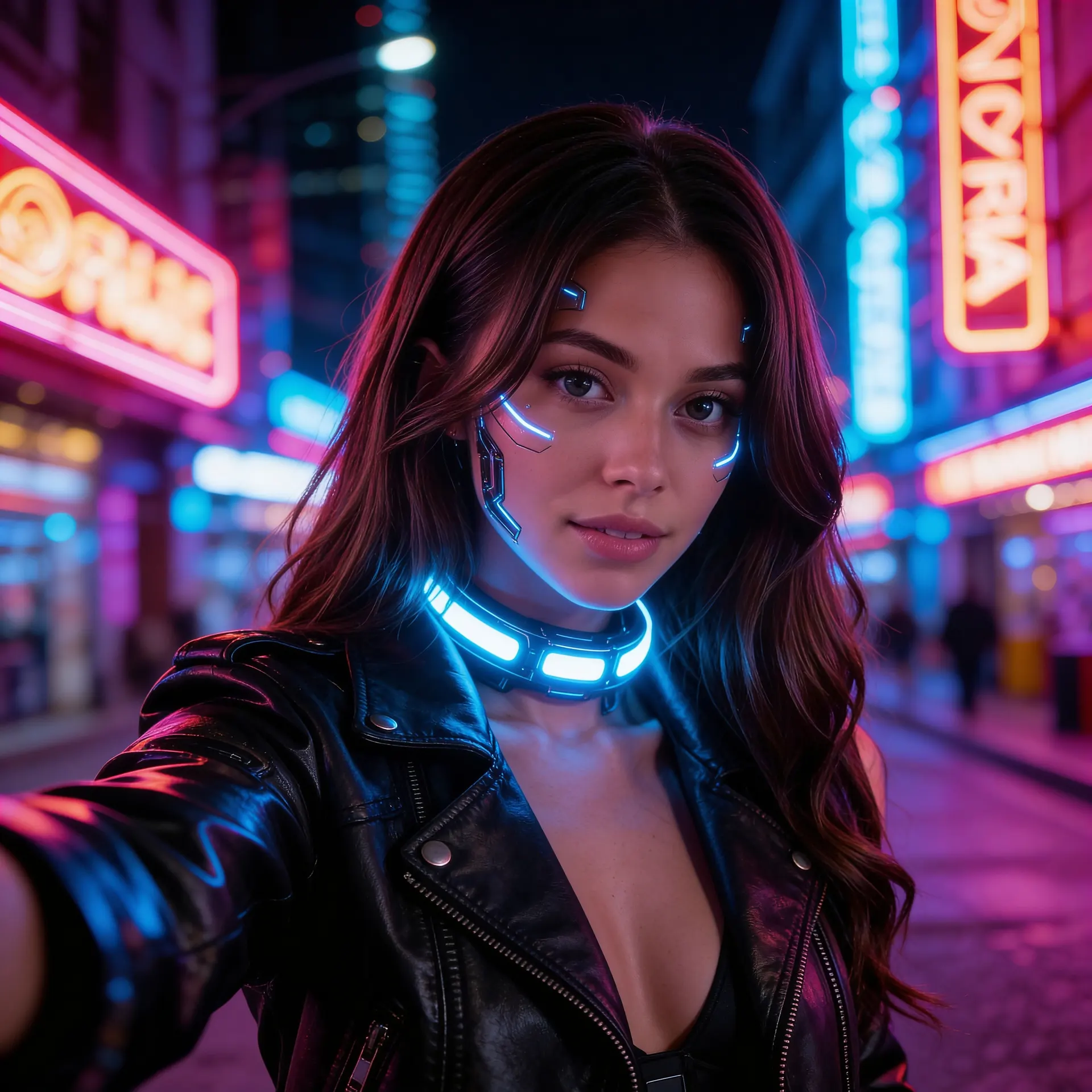KI-Selfie im Cyberpunk-Stil