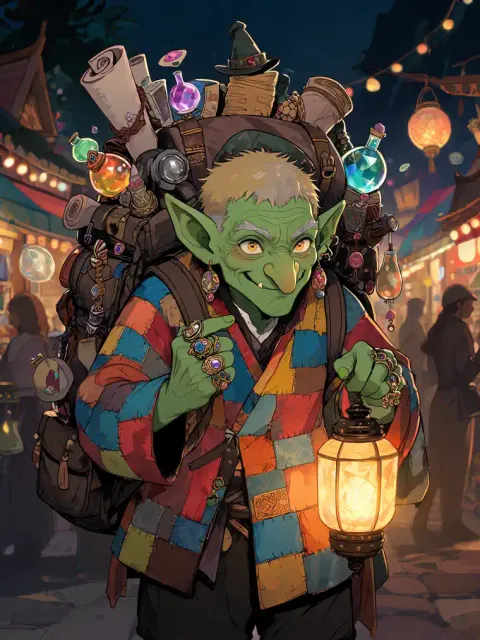 Fantasy adventure group with colorful animated characters
