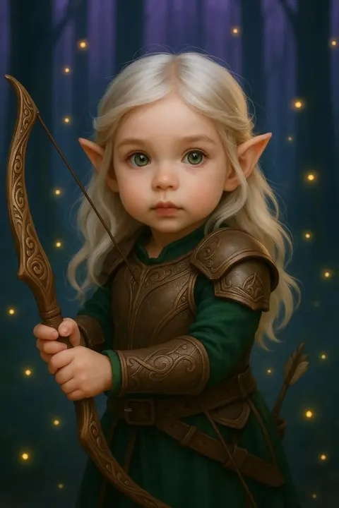 Forest guardian baby made with AI fantasy character generator