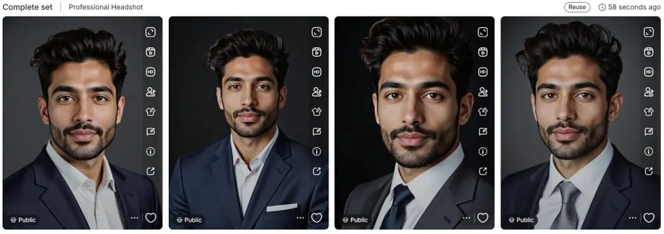 generate 4 free ai professional headshot photos