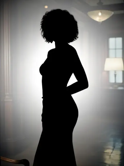 Pose auf der Seite des Kleides mit dem Silhouette-Maker-Werkzeug erstellt