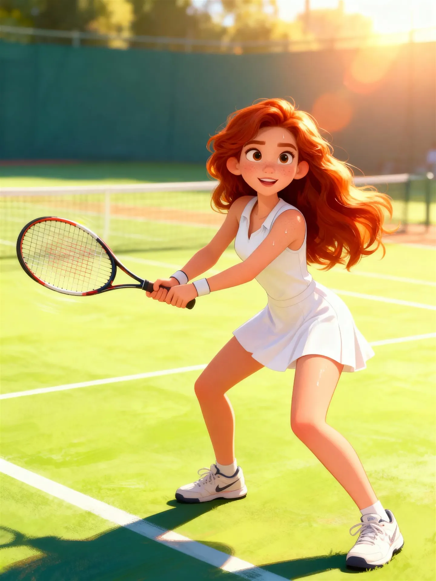 Bild-zu-Video-KI-Leitbild mit Tennis-Action für Bewegungs-Prompts im Gen-3-Alpha-Stil