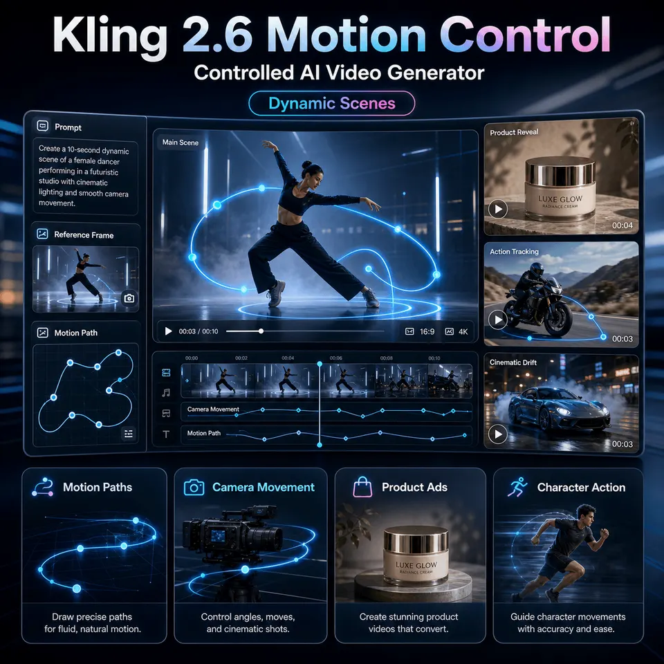 Kling 2.6 Motion Control: Ein kontrollierter KI-Videogenerator für dynamische Szenen