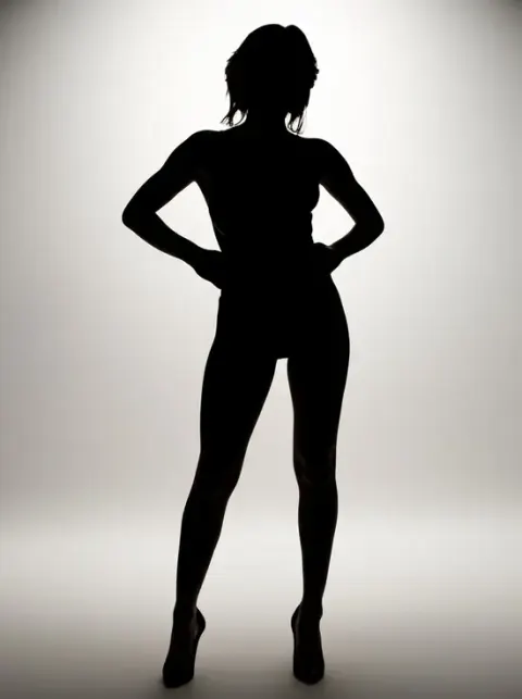Lederoutfit-Silhouette mit Silhouette Maker erstellt