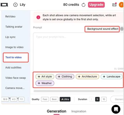 text to video via Kling AI Video Generator