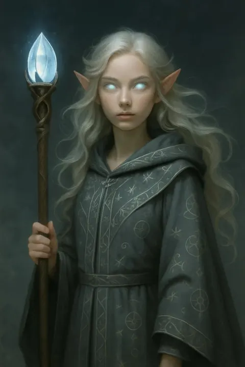 Mystical elf wizard casting spells using AI DnD Character Generator(1)