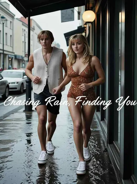 Rainy Run Hand Pull Romance, erstellt vom AI-Buchcover-Generator
