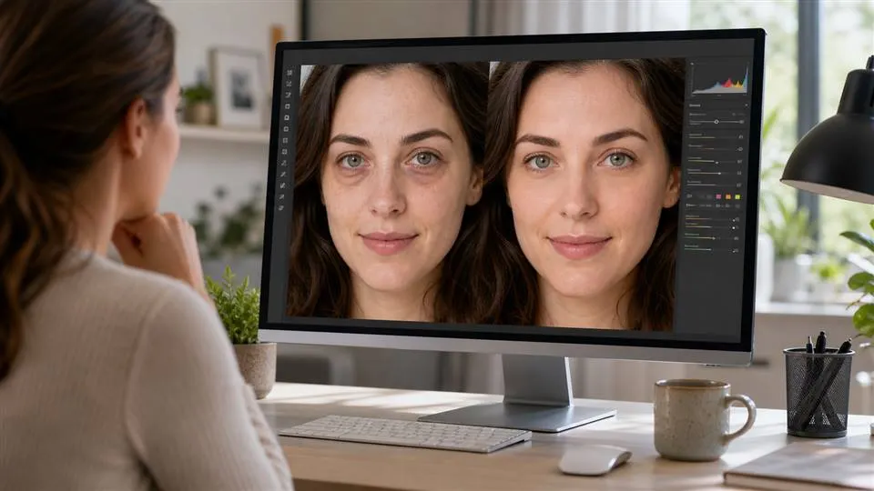 supprimer les poches sous les yeux d’une photo