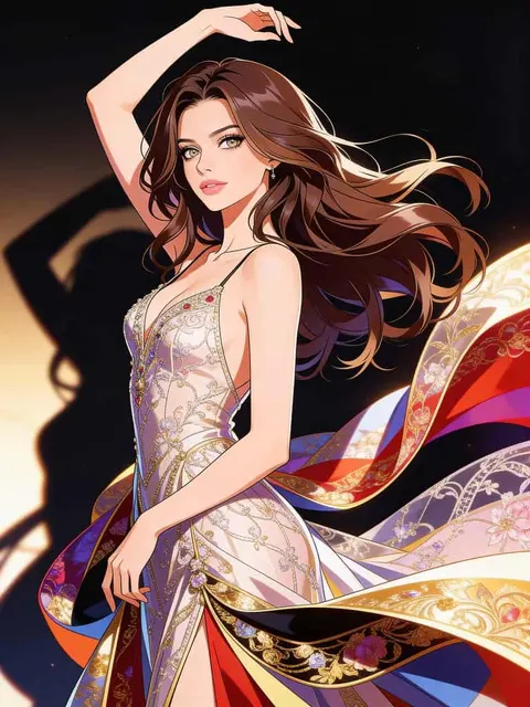 Seedream 4,5 Anime Beauty Motion Portrait, eleganter Stil
