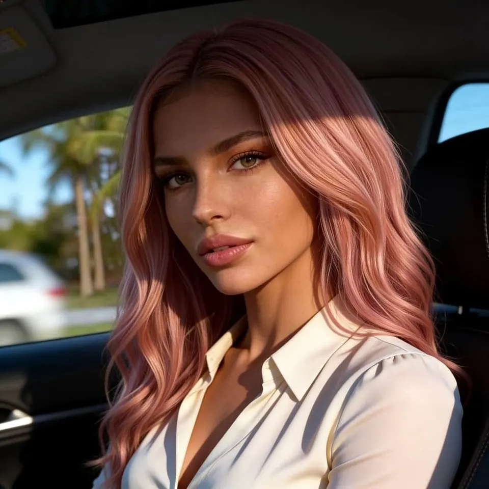 Seedream 5.0, pink hair ai girl