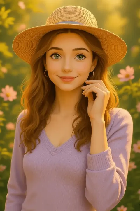 Soft anime girl in HD by AI Cartoon Character Generator