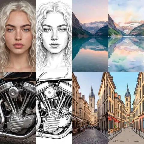 turn picture into drawing