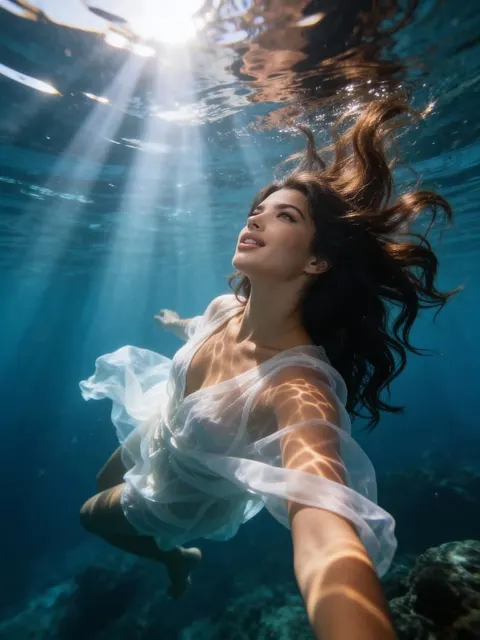 Unterwasser-Traum, kinoreifes Video, erstellt mit Kling o1